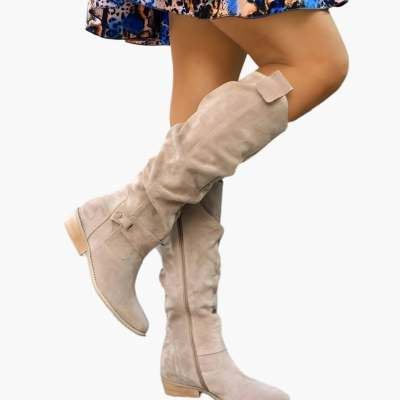Botas Altas con Cierre Lateral y Tacón Bajo para Mujer - Image 9