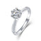 Diamond Plateado Ring D Color 1 Carat Half Country S925 Plateado Ring Setting Half of the country