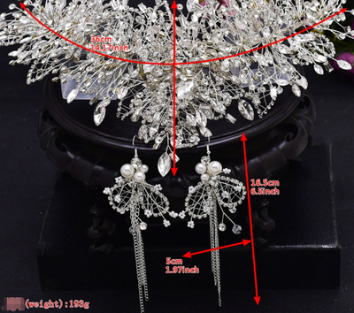 Tiara Nupcial de Cristal Hecha a Mano - Corona Elegante para Novia - Image 7