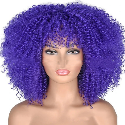 Peluca de Cabello Rizado Sintético con Malla Fina - Image 27