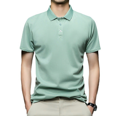 Camiseta Suelta Estilo Coreano con Solapa para Hombre - Image 12