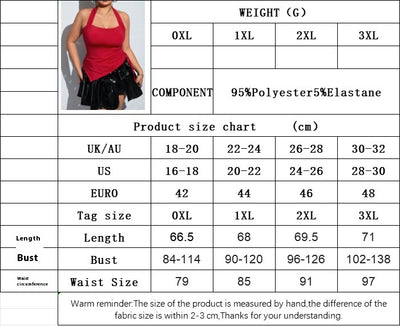 Blusa Halter sin Mangas Talla Grande Primavera Verano - Image 7