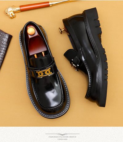 Zapatos de Cuero Lustrado para Hombre - Calzado Business Casual Ancho Elegante - Image 18