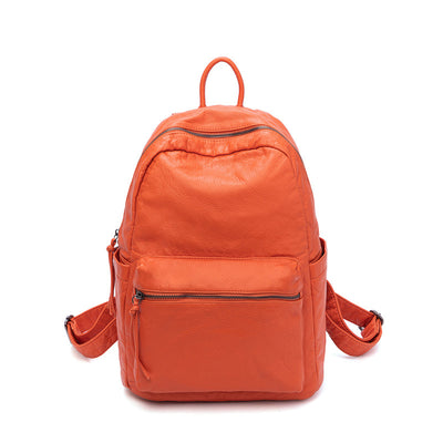 Mochila de Cuero Suave Lavado Fashion para Mujer - Image 15