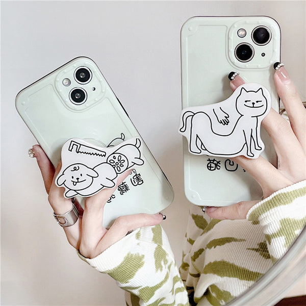 Funda para Celular con Diseño de Gatito y Cachorro Adorable