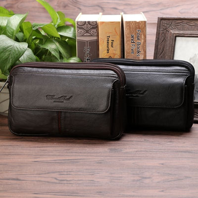 Cartera Clutch de Cuero Genuino Primera Capa para Hombre - Image 4