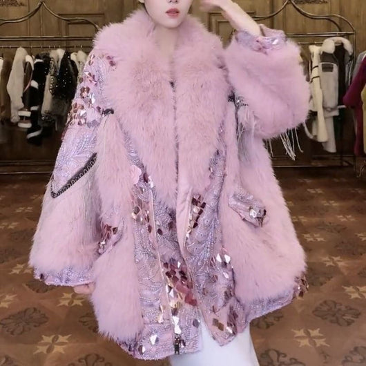 Abrigo Largo de Lana de Cordero para Mujer - Diseño Elegante y Cálido - Image 4