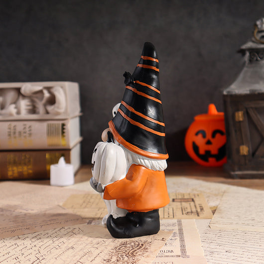 Adorno Miniatura de Resina: Elfo Mago Calabaza Halloween - Image 2