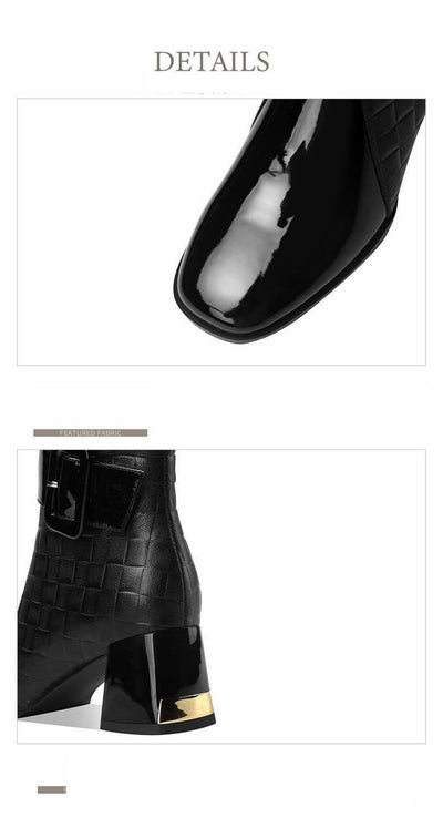 Botines Puntiagudos con Tacón Robusto para Mujer - Image 5