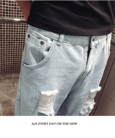 Pantalones Rotos Estilo Beggar para Primavera y Otoño - Image 8