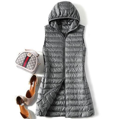 Chaleco Acolchado con Capucha para Mujer - Ligero y Versátil - Image 7