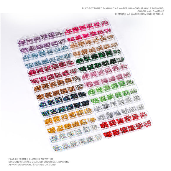 Uñas Decorativas Cuadradas con Cristales Brillantes