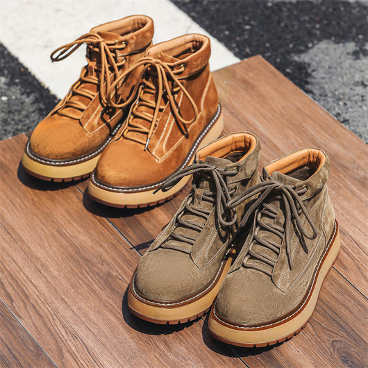 Botas Plataforma de Cuero Genuino Estilo Retro Británico - Image 2
