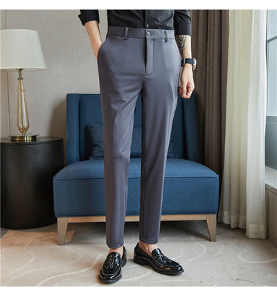 Pantalones Casuales Slim Fit de Color Sólido para Hombre - Image 14