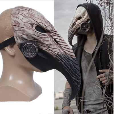 Máscara Médico de la Peste Steampunk - Látex Negro Disfraz Cosplay - Image 5