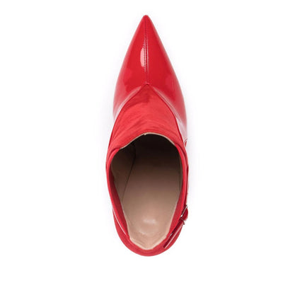 Botas Stiletto Rojo Intenso con Punta Afilada - Image 11