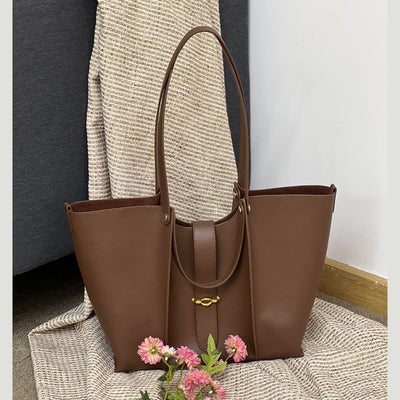 Bolso Tote de Cuero Genuino Gran Capacidad para Mujer - Image 4