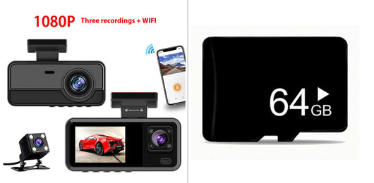 Grabadora Dashcam Triple 1080p HD con 3 Lentes - Image 7