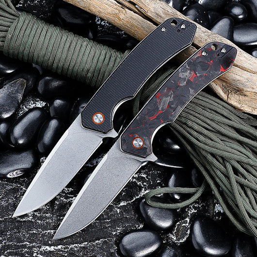 Cuchillo Plegable de Alta Dureza con Estuche de Transporte