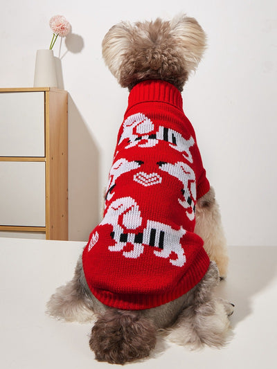 Suéter Navideño Tejido para Mascotas con Diseño de Reno - Image 7
