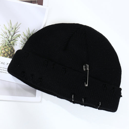 Gorro Tejido Hip Hop con Anillo Decorativo para Hombre y Mujer - Image 7