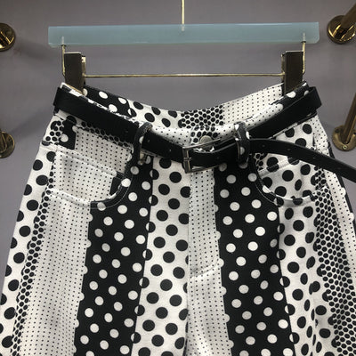 Pantalones Vaqueros Estampados con Lunares y Teñido Versátil para Mujer - Image 10