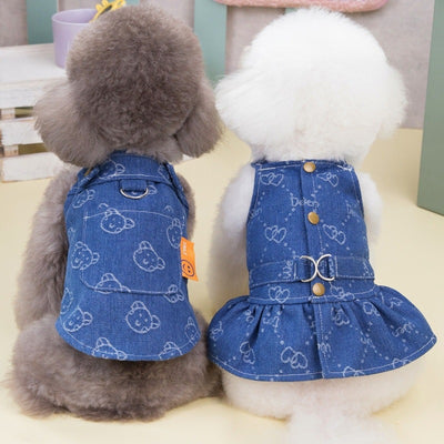 Vestido Denim Princesa para Perros Pequeños - Colección Primavera Otoño - Image 10