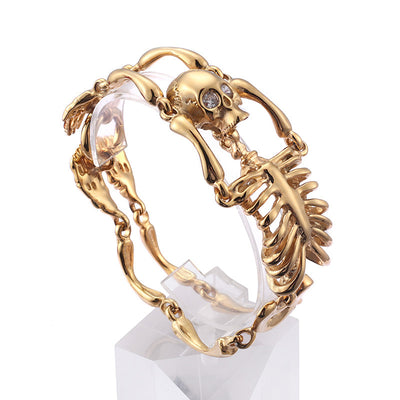 Pulsera Calavera de Acero Titanio para Hombre - Diseño Creativo y Personalizable - Image 3