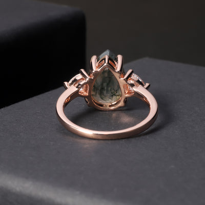 Anillo de Plata 925 con Ágata de Plantas Acuáticas - Image 4