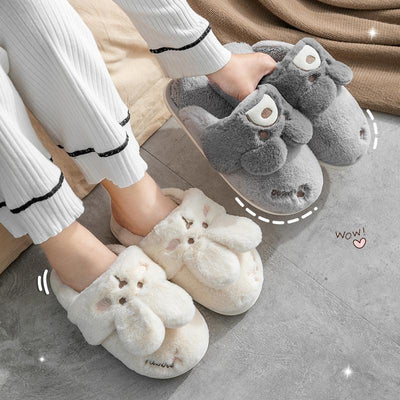 Pantuflas Cómodas para Pareja - Diseño Adorable en Algodón Cálido