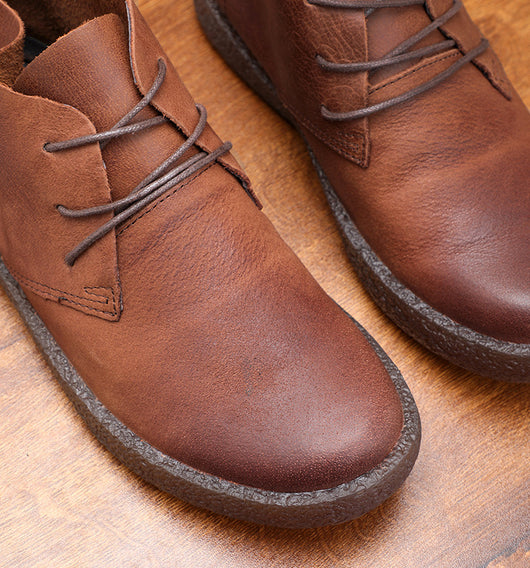 Botas Martin de Cuero Vintage Desgastado con Suela de Goma - Image 9