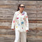 Blusa Bordada Casual Elegante para Mujer Estilo Europeo