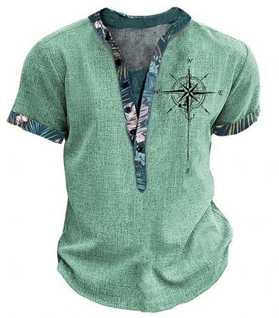 Playera Estampada 3D Estilo Europeo Americano con Botones para Jóvenes - Image 21