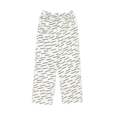 Pantalón Ancho Vintage de Talle Alto con Estampado de Letras - Image 7