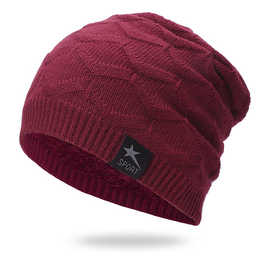 Gorro Tejido Impermeable con Forro de Terciopelo - Color Sólido - Image 2