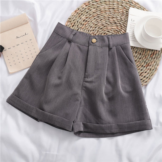 Shorts Casuales de Pierna Ancha en Colores Lisos - Image 6