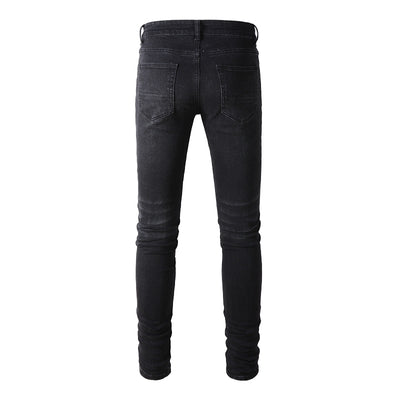 Jeans Slim Fit Elásticos Grises y Blancos para Hombre - Image 7