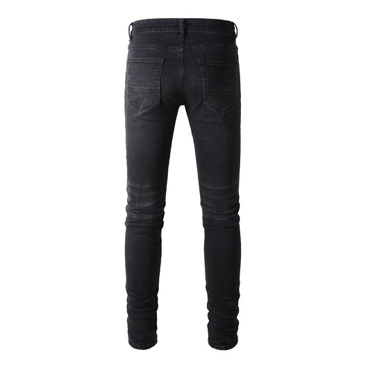 Jeans Slim Fit Elásticos Grises y Blancos para Hombre - Image 7