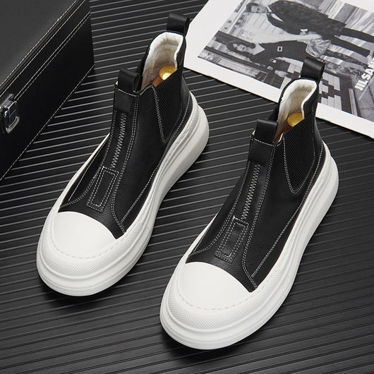 Botas Blancas de Hombre Invierno Terciopelo con Suela Gruesa - Image 10