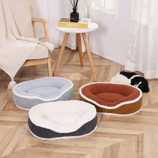 Cama Térmica para Mascotas - Cojín Extraíble Suave y Abrigador para Otoño-Invierno