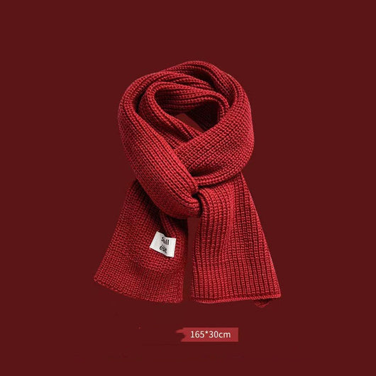 Bufanda Roja de Lana Tejida para Invierno - Diseño Navideño Mujer - Image 18