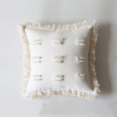 Funda de Almohada Artesanal Algodón y Lino Estilo Minimalista - Image 9