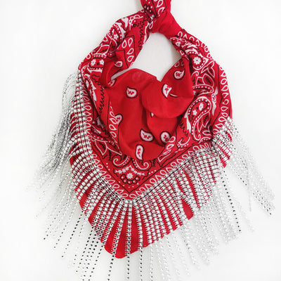 Pañuelo Vintage Paisley con Borla de Diamantes - Image 2