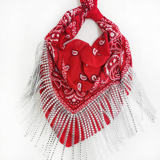 Pañuelo Vintage Paisley con Borla de Diamantes - Image 2