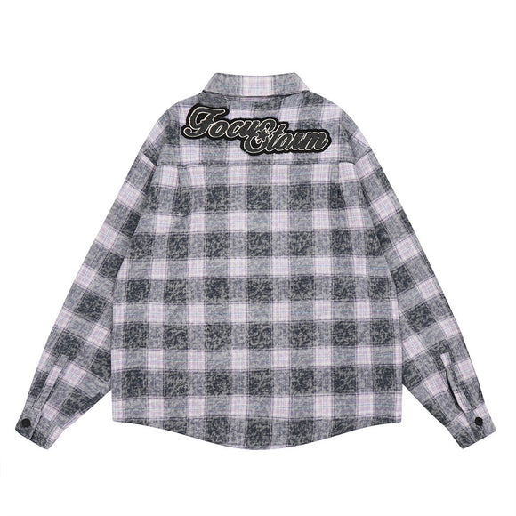 Men's Vintage Plaid Shirt Jacket