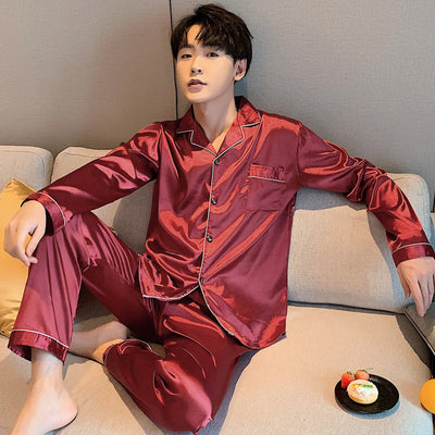 Pijama de Seda para Hombre Talla Grande - Conjunto Elegante y Cómodo - Image 19