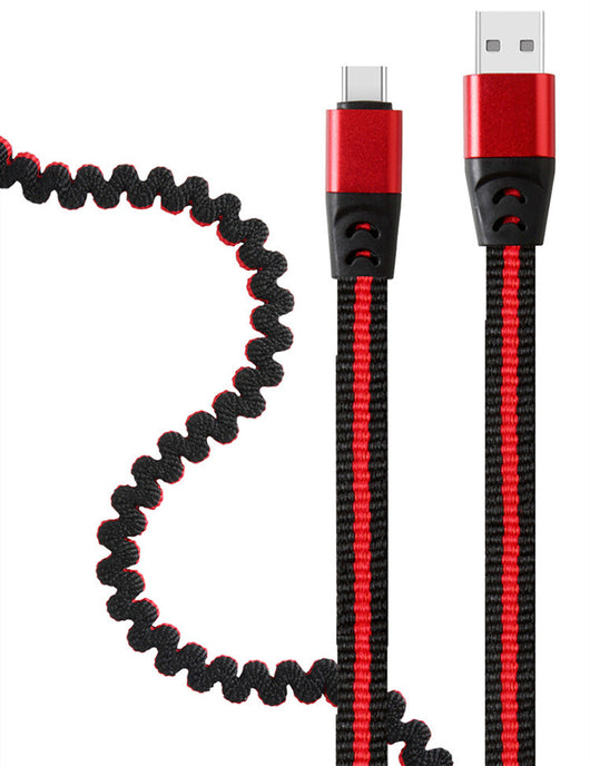 Cable de Datos Trenzado Telescópico de Resorte - Image 9