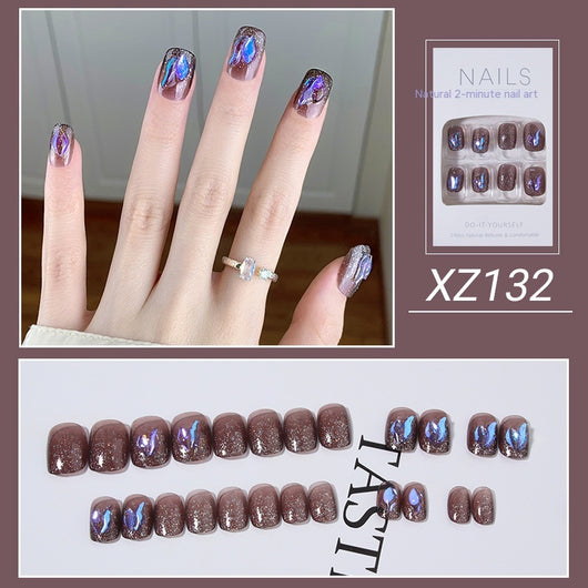 Uñas Postizas Diseño Tulipán Pintadas a Mano - Image 2