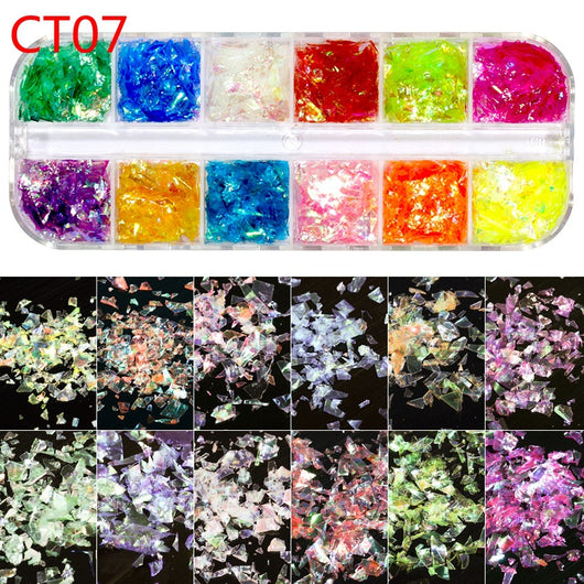 Pegatinas de Uñas Láser Efecto Espejo Candy - Diseño Sinfónico Brillante - Image 6