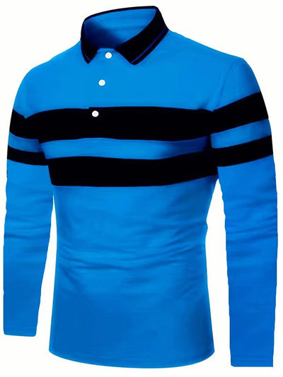 Camisa Business Casual Manga Larga con Detalles de Costura para Hombre - Image 9